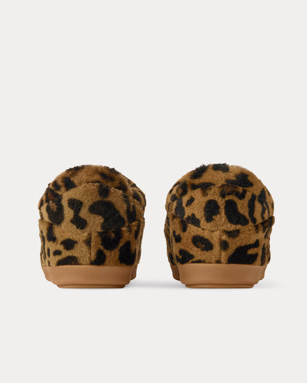 Louis Vuitton LV Yeti Leopard Printed Fur Beige Slip Ons - 4