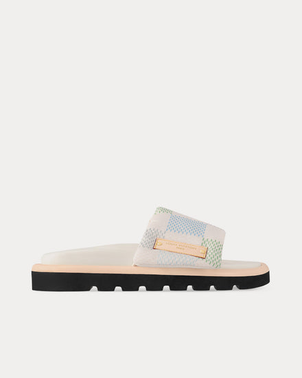 Louis Vuitton Pool Pillow Flat Comfort Light Blue Mules - 1