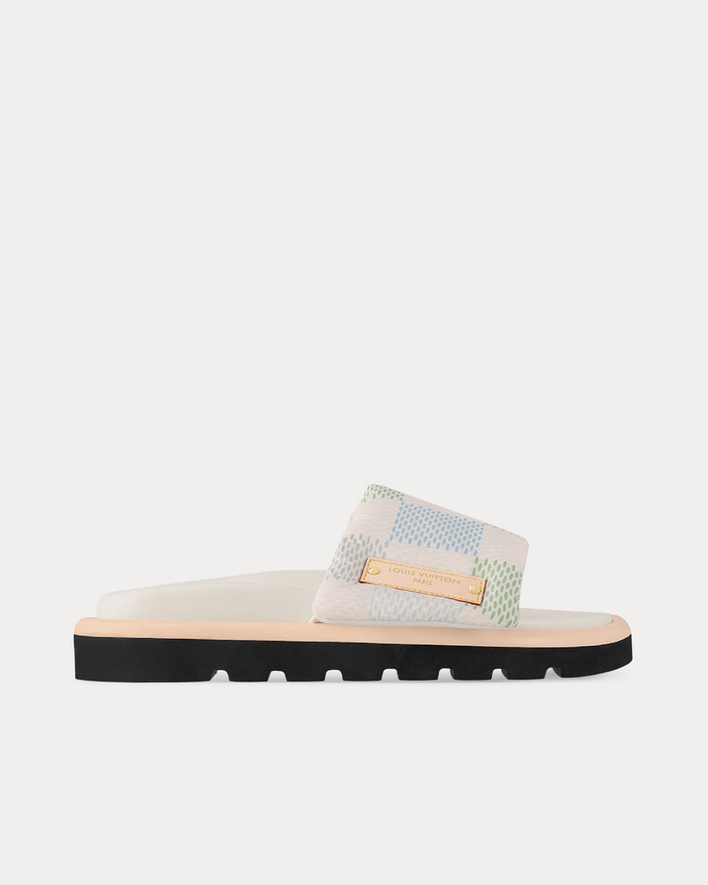 Louis Vuitton Pool Pillow Flat Comfort Light Blue Mules - 1
