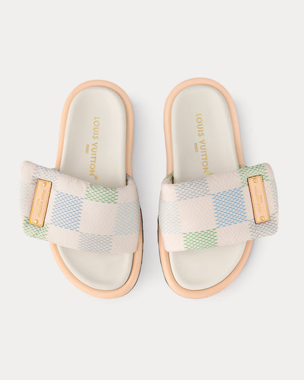 Louis Vuitton Pool Pillow Flat Comfort Light Blue Mules - 2