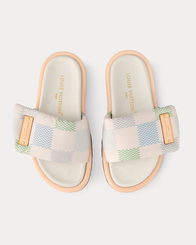 Louis Vuitton Pool Pillow Flat Comfort Light Blue Mules - 2