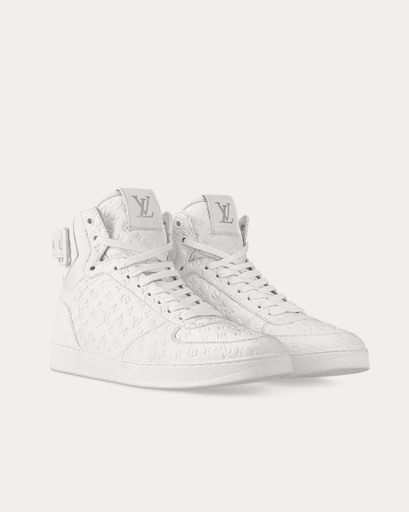 LOUIS VUITTON Rivoli Calfskin High Top Sneakers Boot White-US