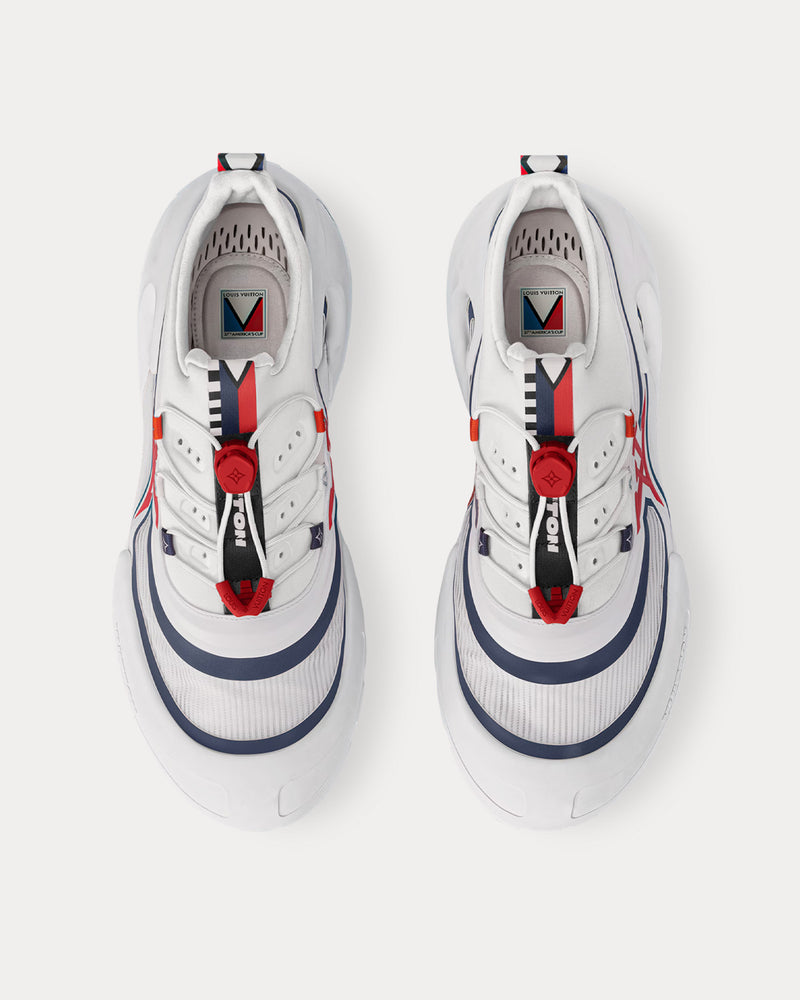 Louis Vuitton Men's LV Barracuda 'America's Cup' White / Navy Blue / Red  Low Top Sneakers