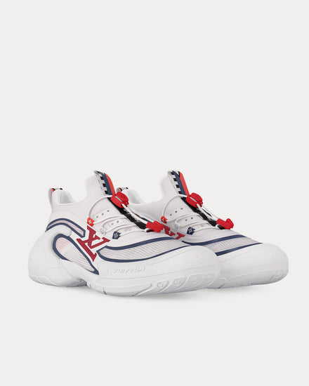 Louis Vuitton LV Barracuda 'America's Cup' White / Navy Blue / Red Low Top Sneakers - 3