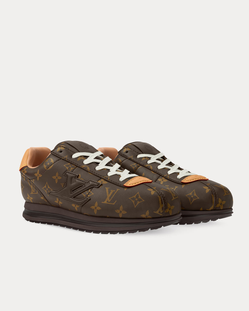 Louis Vuitton LV Buttersoft Monogram-Printed Brown Low Top Sneakers - 3