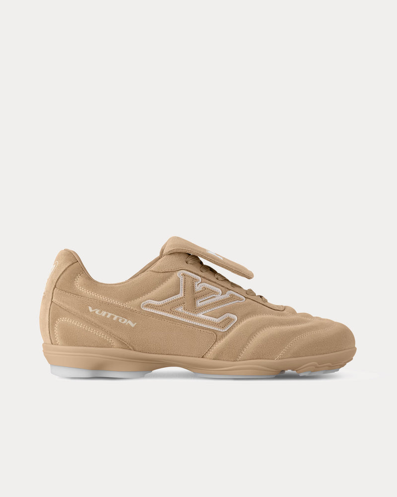 Louis Vuitton LV Footprint Soccer Trainer Beige Low Top Sneakers - 1