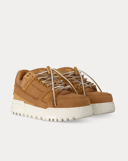 Louis Vuitton LV Maxi Trainer Grained Nubuck Calf Leather Beige Low Top Sneakers - 2