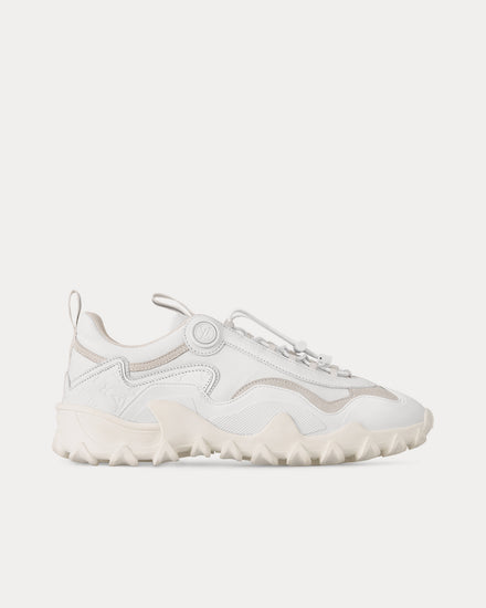 Louis Vuitton LV Rush Suede & Leather White Low Top Sneakers - 1