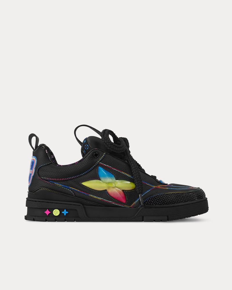 Louis Vuitton LV Skate 'Gradient Monogram' Grained Leather Black Low Top Sneakers - 1