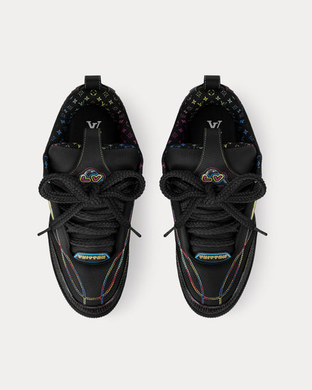 Louis Vuitton LV Skate 'Gradient Monogram' Grained Leather Black Low Top Sneakers - 2