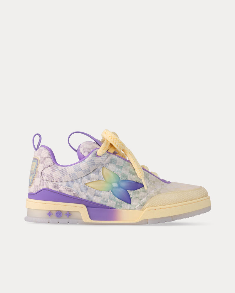 Louis Vuitton LV Skate 'Gradient Monogram' Gradient Damier Denim Purple Low Top Sneakers - 1