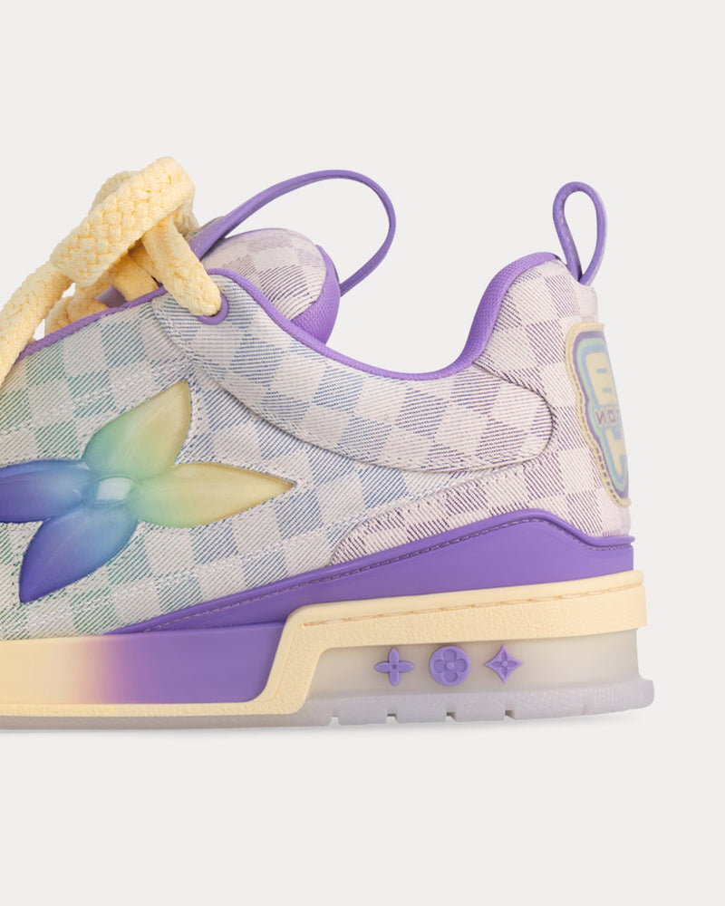 Louis Vuitton LV Skate 'Gradient Monogram' Gradient Damier Denim Purple Low Top Sneakers - 6