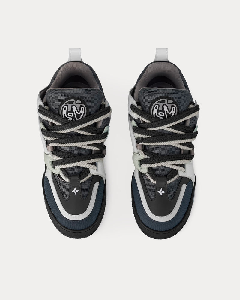 Louis Vuitton LV Skate Leather & Technical Mesh Anthracite Low Top Sneakers - 2