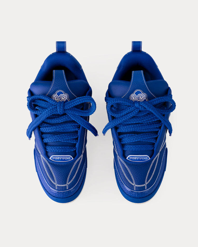 Louis Vuitton Blue LV Trainer Crystals Sneaker