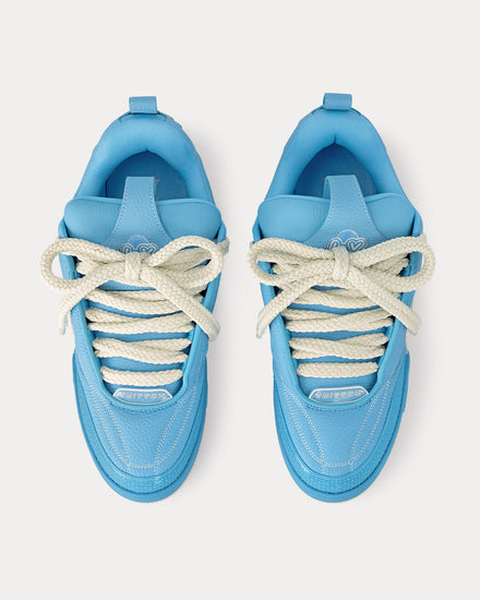 Louis Vuitton LV Skate Grained Calf Leather Blue Low Top Sneakers - 2