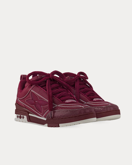 Louis Vuitton LV Skate Leather Bordeux Low Top Sneakers - 3