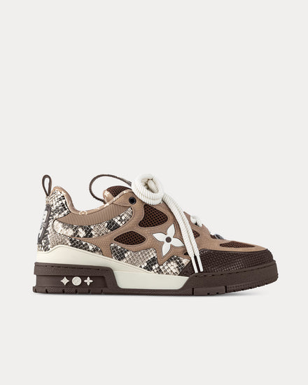 Louis Vuitton LV Skate Python Brown Low Top Sneakers - 1