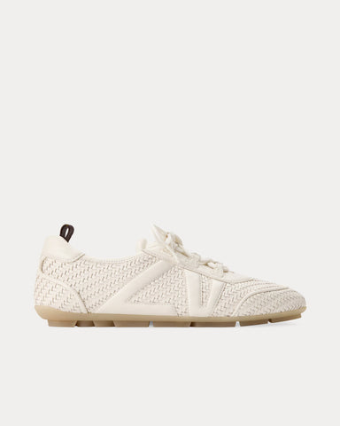 Louis Vuitton LV Sneakerina Braided Lambskin Ecru White Low Top Sneakers