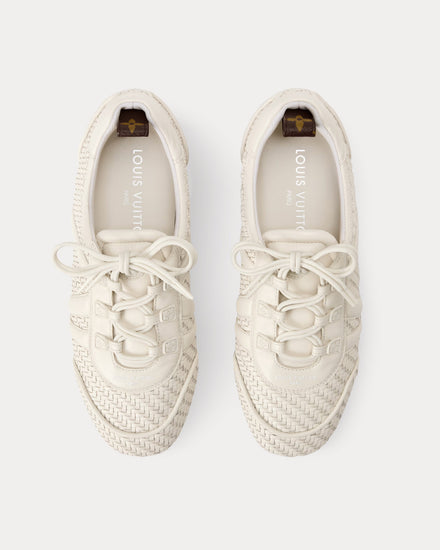 Louis Vuitton LV Sneakerina Braided Lambskin Ecru White Low Top Sneakers - 2