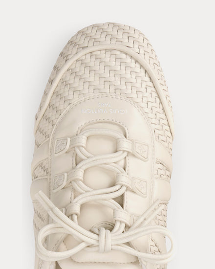 Louis Vuitton LV Sneakerina Braided Lambskin Ecru White Low Top Sneakers - 6