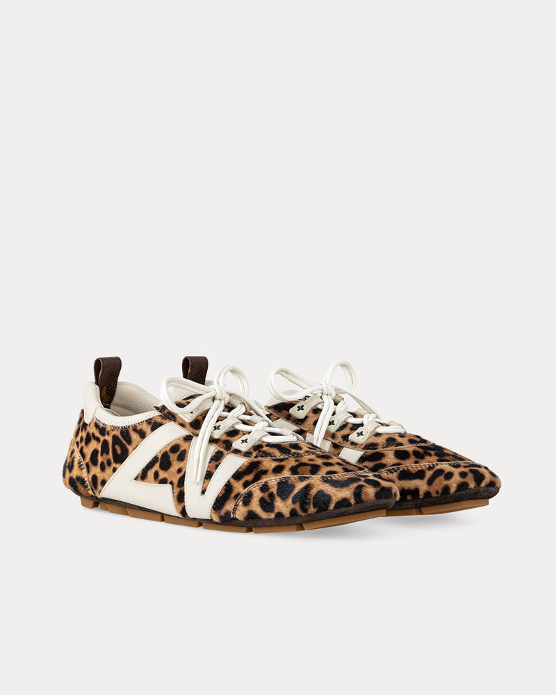 Louis Vuitton LV Sneakerina Leopard Print Brown Low Top Sneakers - 3