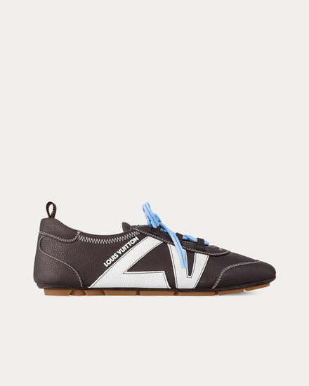 Louis Vuitton LV Sneakerina Leather Brown Low Top Sneakers - 1