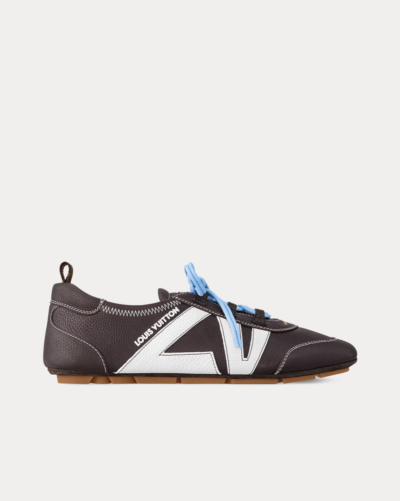 Louis Vuitton LV Sneakerina Leather Brown Low Top Sneakers - 1