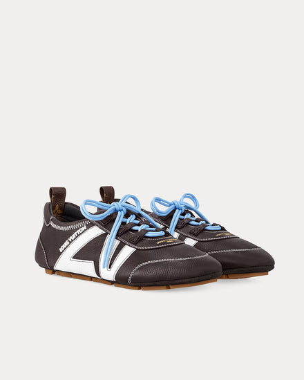 Louis Vuitton LV Sneakerina Leather Brown Low Top Sneakers - 2