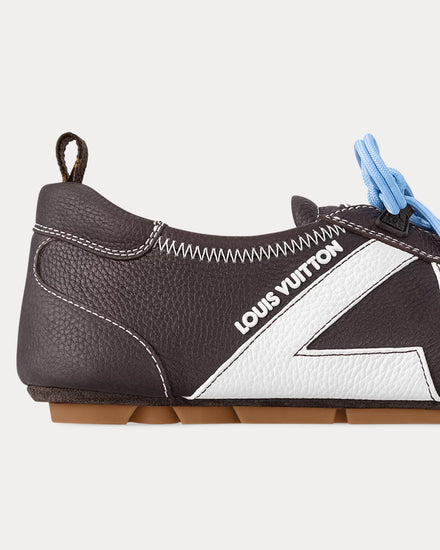 Louis Vuitton LV Sneakerina Leather Brown Low Top Sneakers - 4