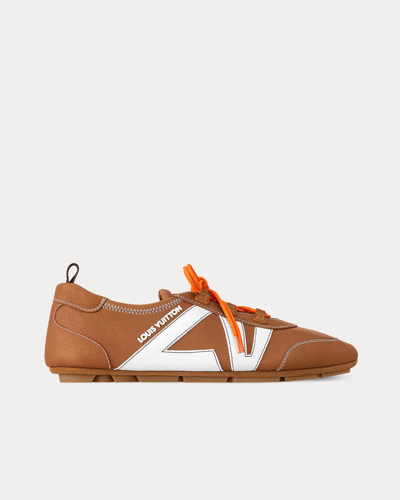 Louis Vuitton LV Sneakerina Leather Camel Low Top Sneakers - 1
