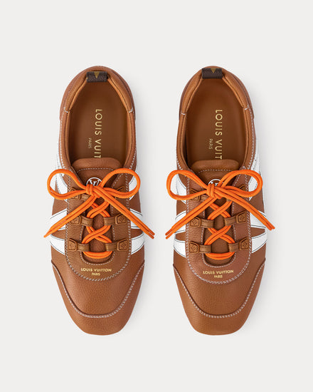 Louis Vuitton LV Sneakerina Leather Camel Low Top Sneakers - 2