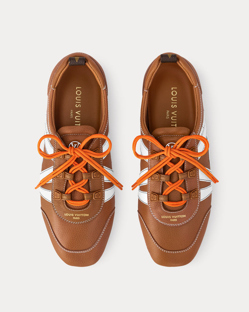Louis Vuitton LV Sneakerina Leather Camel Low Top Sneakers - 2