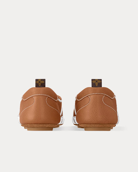 Louis Vuitton LV Sneakerina Leather Camel Low Top Sneakers - 4