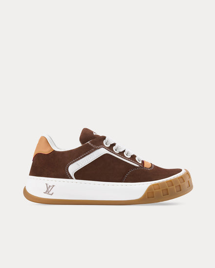 Louis Vuitton LV Tilted Brown Low Top Sneakers - 1