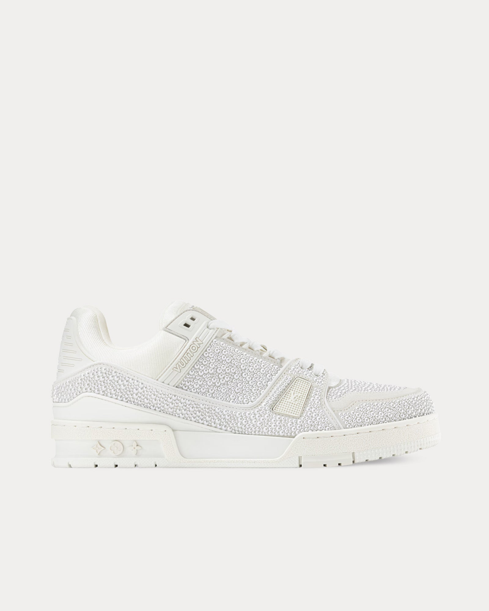 Louis Vuitton Men's LV Trainers with Swarovski Pearls White Low