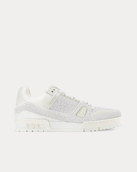 Louis Vuitton LV Trainers with Swarovski Pearls White Low Top Sneakers - 1
