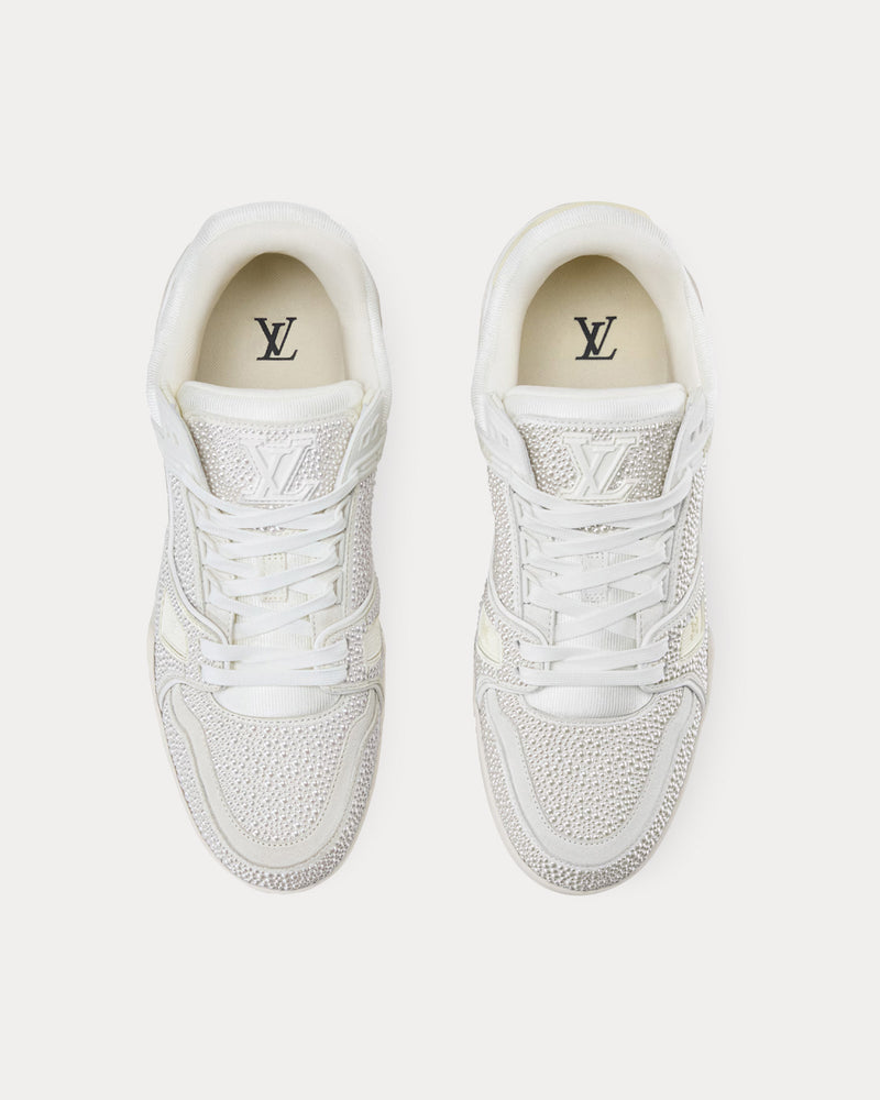 Louis Vuitton LV Trainers with Swarovski Pearls White Low Top Sneakers - 2