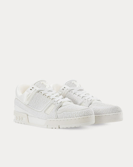 Louis Vuitton LV Trainers with Swarovski Pearls White Low Top Sneakers - 3