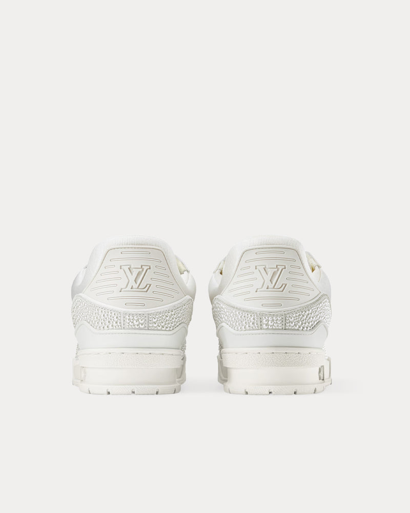 Louis Vuitton LV Trainers with Swarovski Pearls White Low Top Sneakers - 4