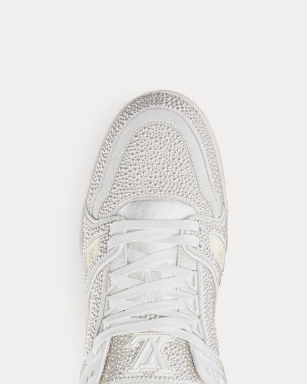 Louis Vuitton LV Trainers with Swarovski Pearls White Low Top Sneakers - 5