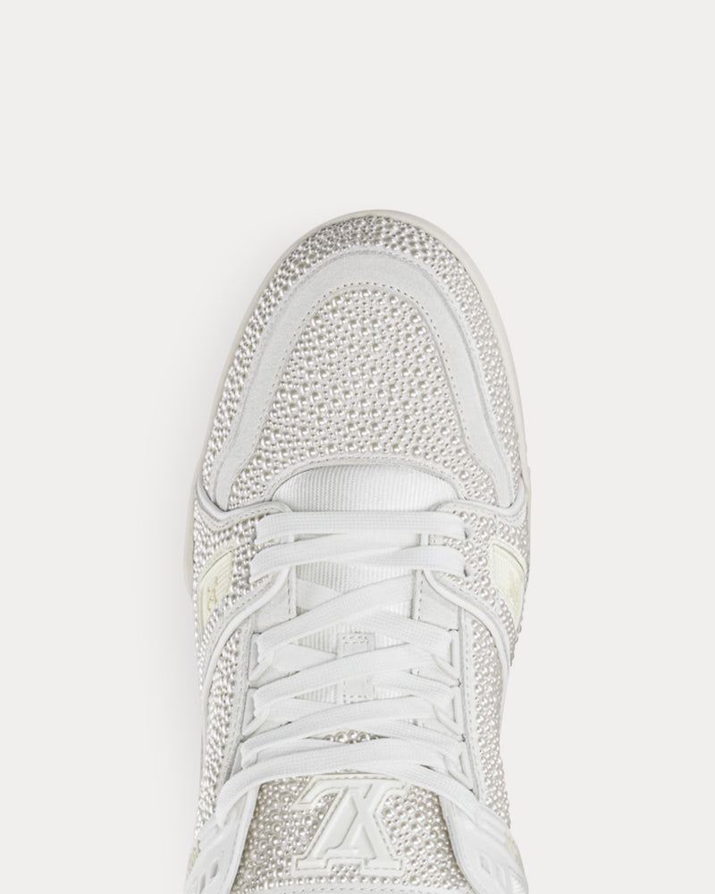 Louis Vuitton LV Trainers with Swarovski Pearls White Low Top Sneakers - 5