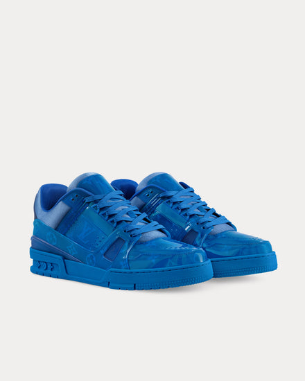 Louis Vuitton LV Trainers Monogram-Printed Translucent PVC Blue Low Top Sneakers - 3