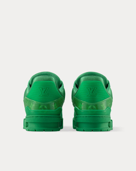 Louis Vuitton LV Trainers Monogram-Printed Translucent PVC Green Low Top Sneakers - 3