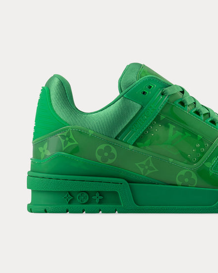 Louis Vuitton LV Trainers Monogram-Printed Translucent PVC Green Low Top Sneakers - 4