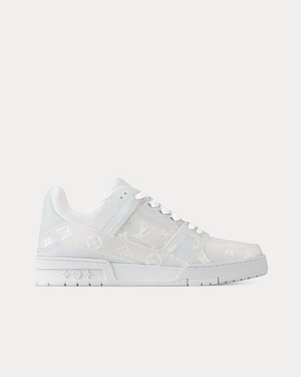 Louis Vuitton LV Trainers Monogram-Printed Translucent PVC White Low Top Sneakers - 1