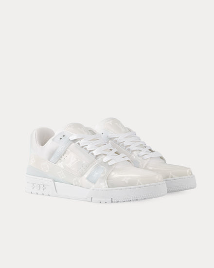 Louis Vuitton LV Trainers Monogram-Printed Translucent PVC White Low Top Sneakers - 3