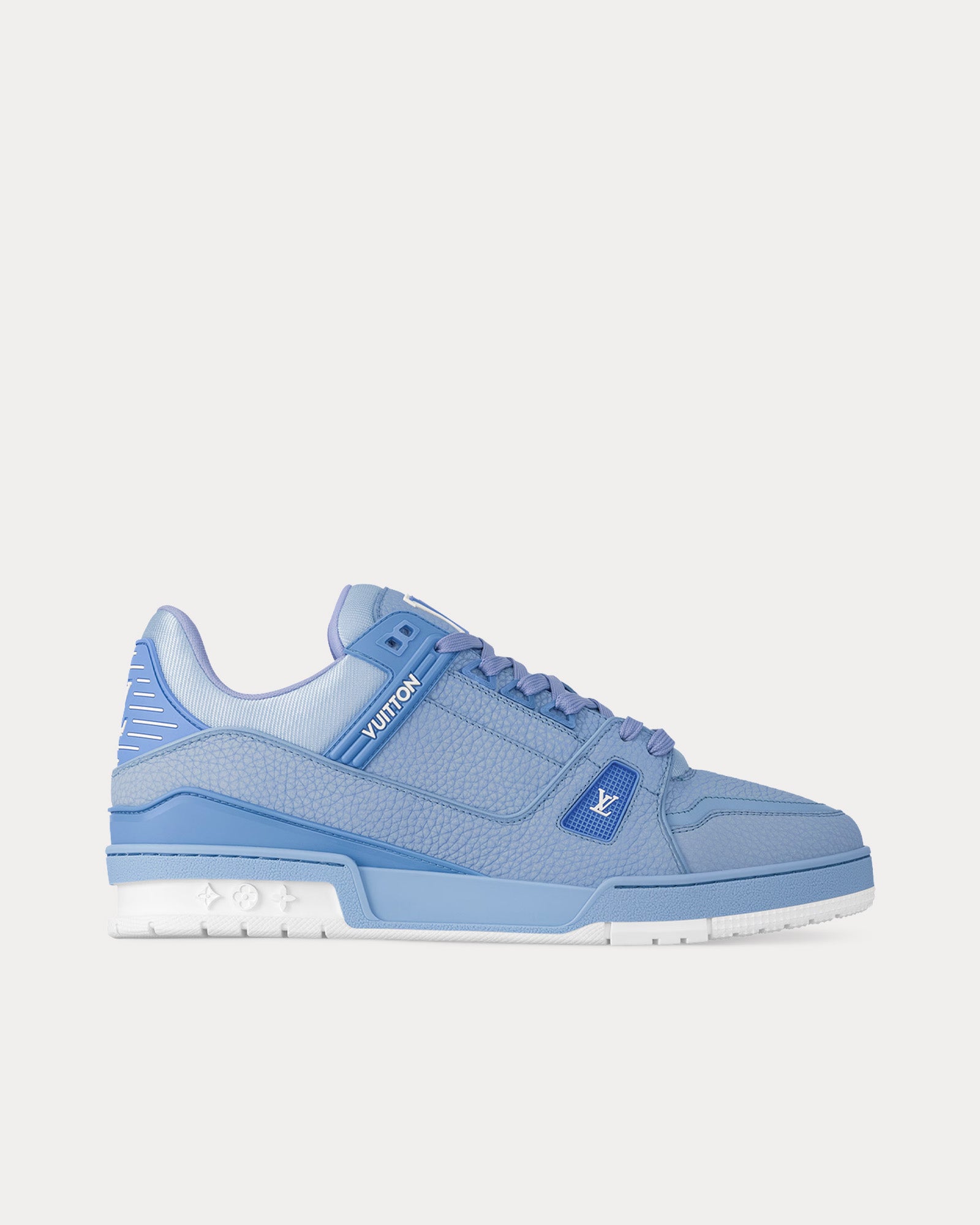 Louis Vuitton - LV Trainer Grained Calf Leather Pastel Blue Low Top Sneakers