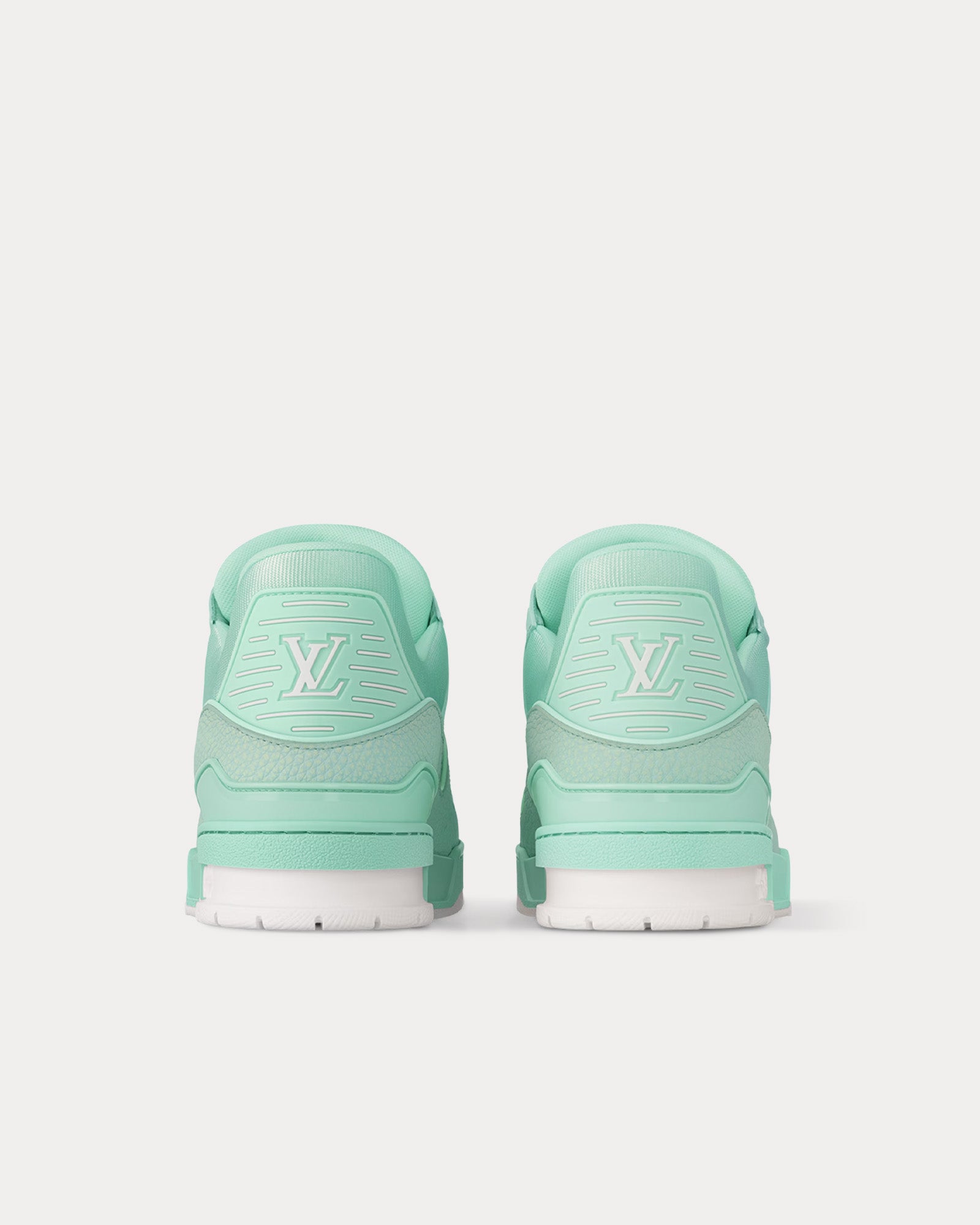 Louis Vuitton - LV Trainer Grained Calf Leather Pastel Green Low Top Sneakers