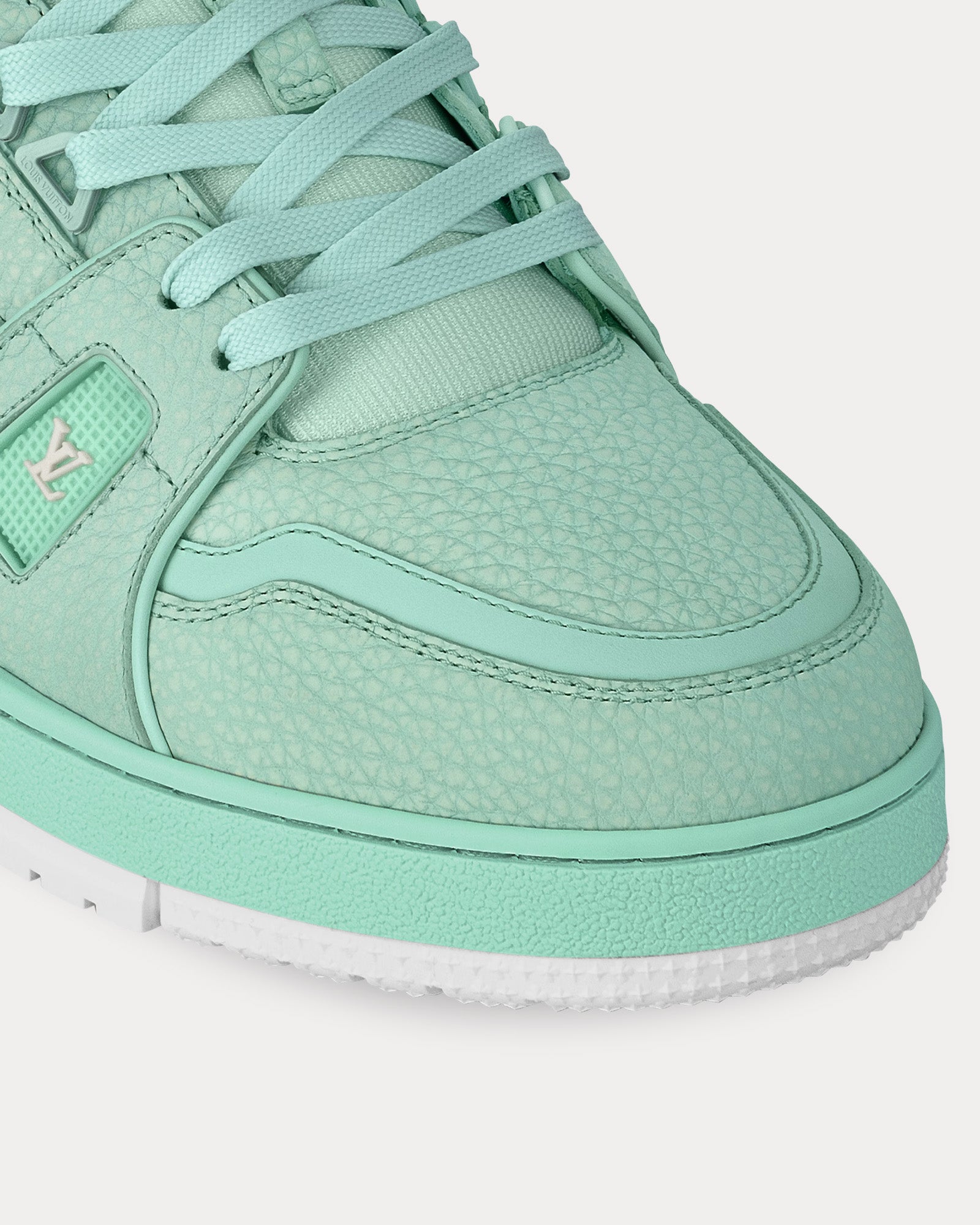 Louis Vuitton - LV Trainer Grained Calf Leather Pastel Green Low Top Sneakers