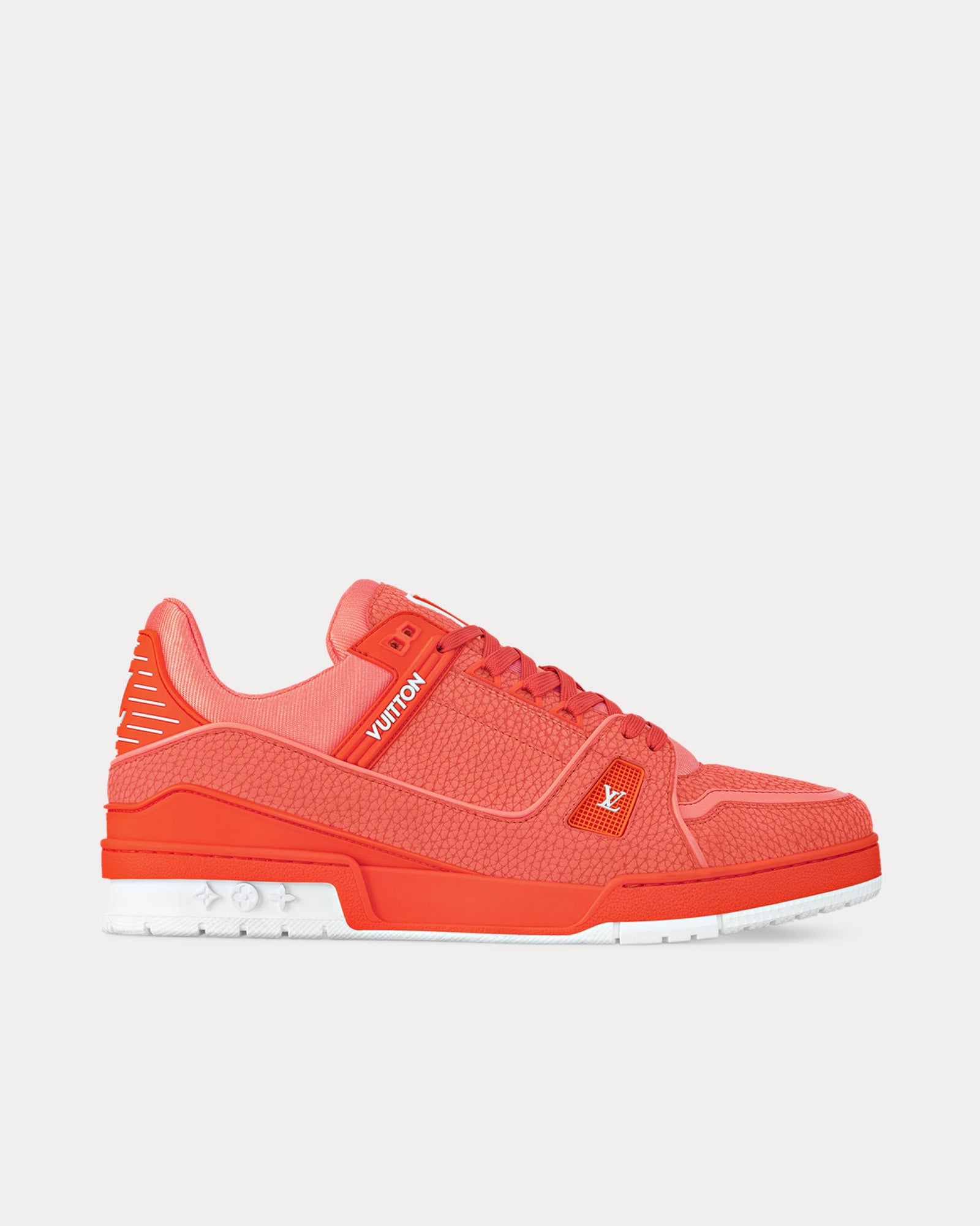Louis Vuitton - LV Trainer Grained Calf Leather Pastel Orange Low Top Sneakers